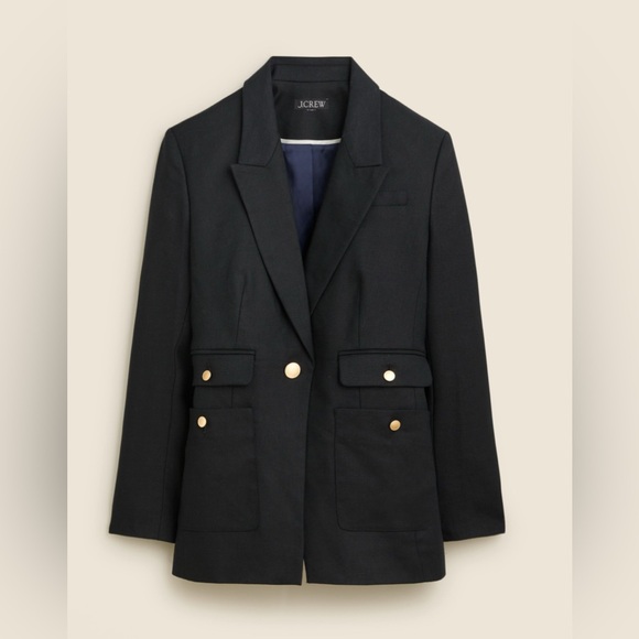 J crew Vivienne blazer in stretch linen blend 6
